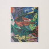 Paarden en Eagle van Franz Marc,  Cubistische kuns Legpuzzel (Verticaal)