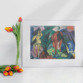 Paarden en Eagle van Franz Marc, Cubistische kuns Poster