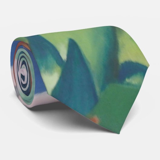 Paarden en Eagle van Franz Marc, Cubistische kuns Stropdas (Opgerold)