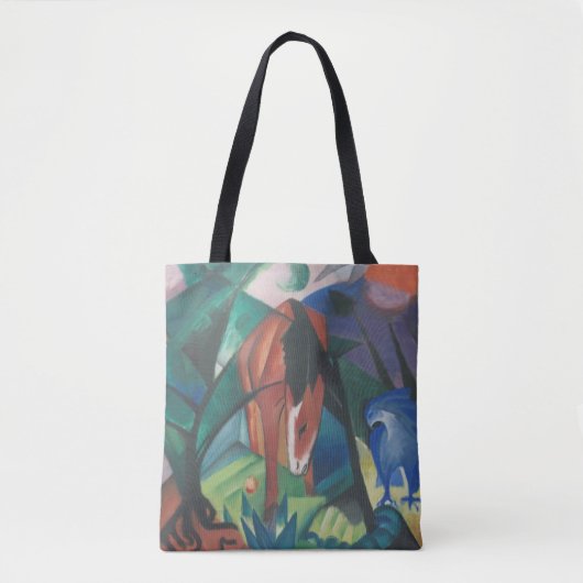 Paarden en Eagle van Franz Marc,  Cubistische kuns Tote Bag (Voorkant)