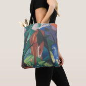 Paarden en Eagle van Franz Marc,  Cubistische kuns Tote Bag (Dichtbij)