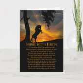 Paarden en eikenbomen Zomer Zomverzegeling gedicht Kaart (Voorkant)