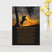 Paarden en eikenbomen Zomer Zomverzegeling gedicht Kaart (Gele Bloem)