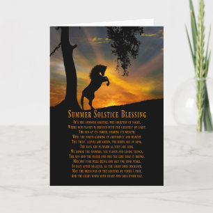 Paarden en eikenbomen Zomer Zomverzegeling gedicht Kaart