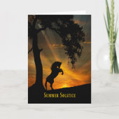 Paarden en eikenbomen Zomersnede Kaart (Voorkant)