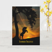 Paarden en eikenbomen Zomersnede Kaart (Gele Bloem)