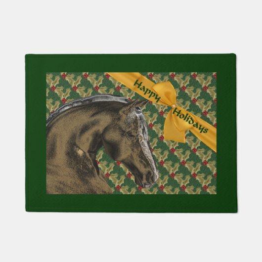 Paarden- en feestdagen met feestdagen deurmat (Voorkant)