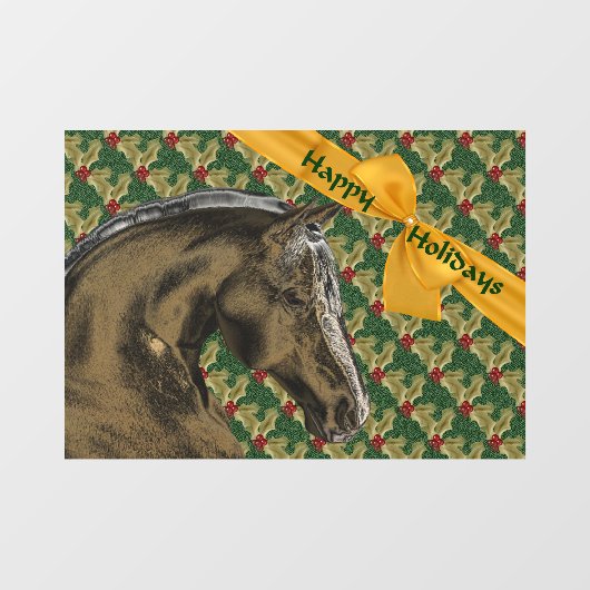 Paarden- en feestdagen met feestdagen raamsticker (Vel)