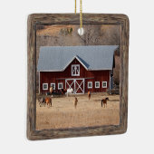 Paarden en foto's van Barn Keramisch Ornament (Rechts)