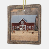 Paarden en foto's van Barn Keramisch Ornament (Links)