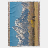 Paarden en Grand Tetons, machinehoofd Ranch Deken (Voorkant Verticaal)