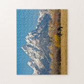 Paarden en Grand Tetons, machinehoofd Ranch Legpuzzel (Verticaal)