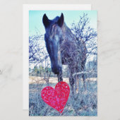 Paarden en hart briefpapier (Voorkant / Achterkant)