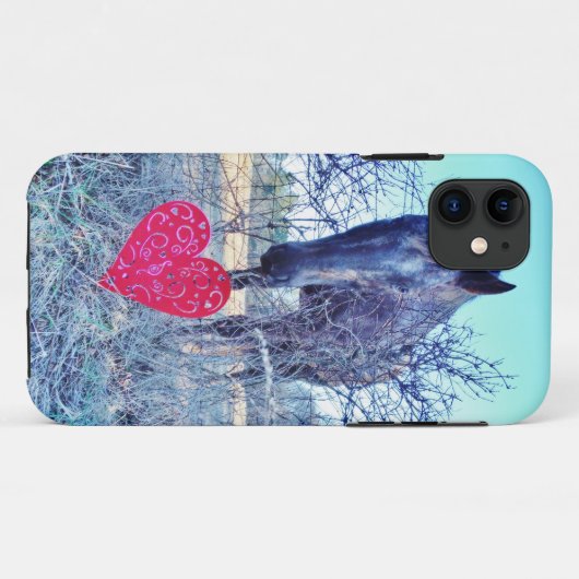 Paarden en hart Case-Mate iPhone case (Achterkant (horizontaal))