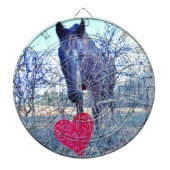 Paarden en hart dartbord (Voorkant)