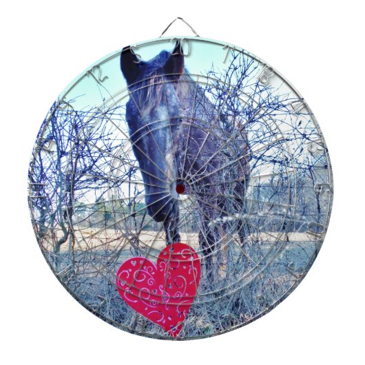 Paarden en hart dartbord (Voorkant)