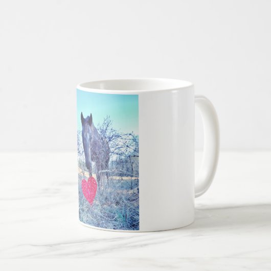 Paarden en hart koffiemok (Voorkant rechts)