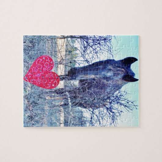 Paarden en hart legpuzzel (Horizontaal)