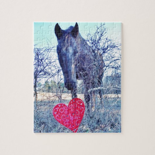 Paarden en hart legpuzzel (Verticaal)