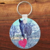 Paarden en hart sleutelhanger (Voorkant)