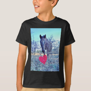 Paarden en hart t-shirt