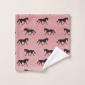 paarden en harten bad handdoek (Wasdoekje)