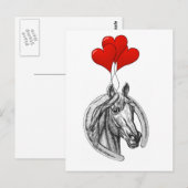 Paarden en harten briefkaart (Voorkant / Achterkant)