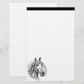 Paarden en Hoefijzer Briefpapier (Voorkant / Achterkant)