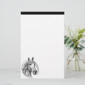 Paarden en Hoefijzer Briefpapier (Staand voorkant)