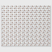 Paarden- en hoefijzer-patroon cadeaupapier (Vlak)