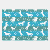 Paarden en Hoefijzers Alle Gelegenheid Inpakpapier Vel (Voorkant 2)
