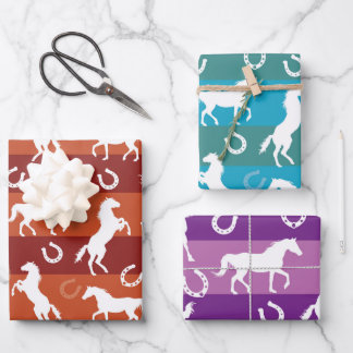 Paarden en Hoefijzers Alle Gelegenheid Inpakpapier Vel