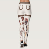 Paarden en Hoefijzers Neutrale kleur Leggings (Achterkant)