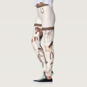 Paarden en Hoefijzers Neutrale kleur Leggings (Links)
