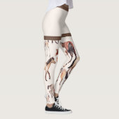 Paarden en Hoefijzers Neutrale kleur Leggings (Rechts)