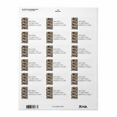 Paarden en Hoefijzers op Barn Wood Cowboy Gifts Etiket (Full Sheet)