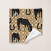 Paarden en Hoefijzers, Western land Bad Handdoek (Wasdoekje)