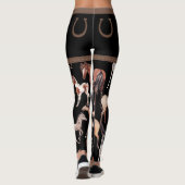 Paarden en Hoefijzers zwart en bruin Leggings (Achterkant)