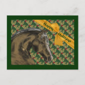 Paarden en Holly Kerstfeestdag  Feestdagenkaart (Voorkant)