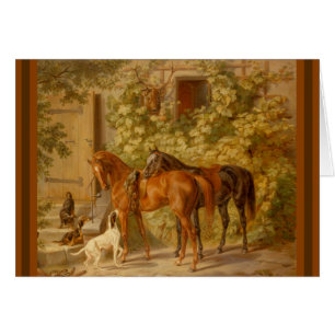 Paarden en honden in Stable Yard