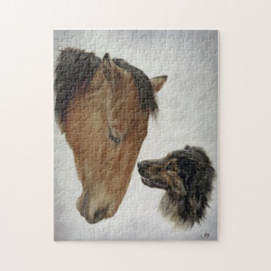 Paarden en honden Puzzle Legpuzzel (Verticaal)