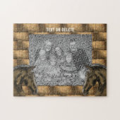 Paarden en hooibalen Voeg uw foto gepersonaliseerd Legpuzzel (Horizontaal)