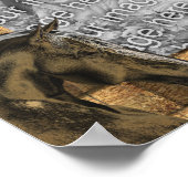 Paarden en hooibalen Voeg uw foto gepersonaliseerd Poster (Hoek)