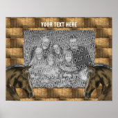 Paarden en hooibalen Voeg uw foto gepersonaliseerd Poster (Voorkant)