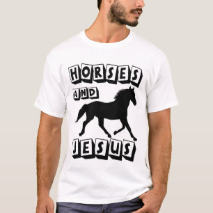Paarden En Jezus Christelijk Cute Paard Equestrian T-shirt