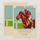 Paarden en jockey Derby Party Kaart (Voorkant / Achterkant)