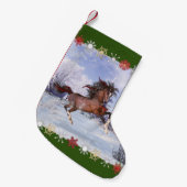 Paarden en kardinalen stoppen kleine kerstsok (Voorkant (Hangend))