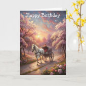 Paarden en karren kaart (Gele Bloem)