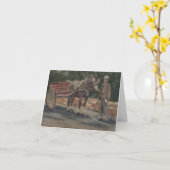 Paarden en karren kaart (Gele Bloem)