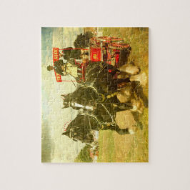 Paarden en karren legpuzzel